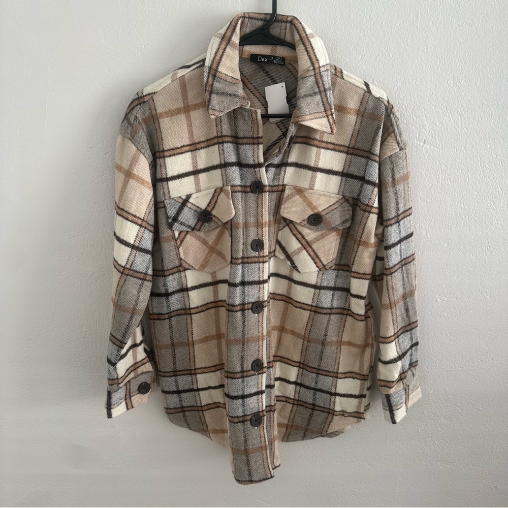 Dex Plaid Snap Front Shacket